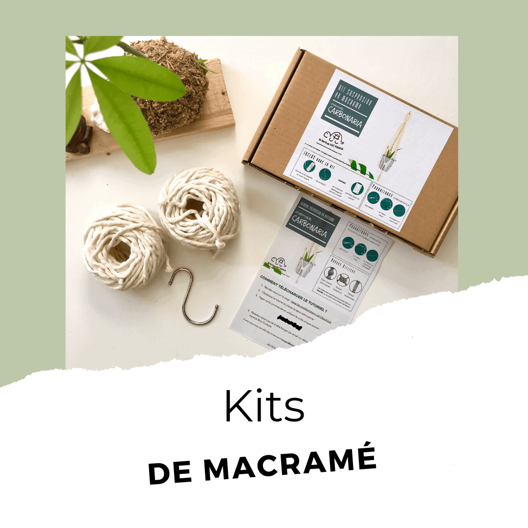 Kit Suspension pour plante en Macramé / La Tortue Fait Maison